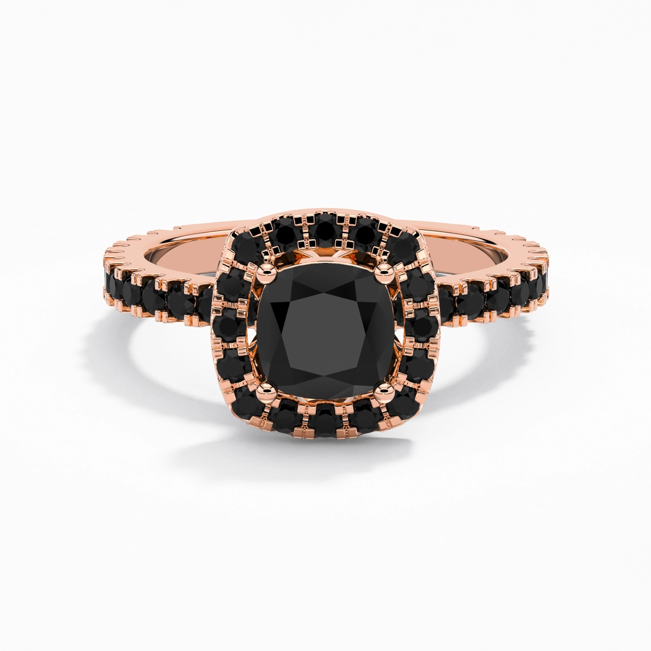 Delicado Cojín 1.50ct Circonio cúbico Anillo de Compromiso