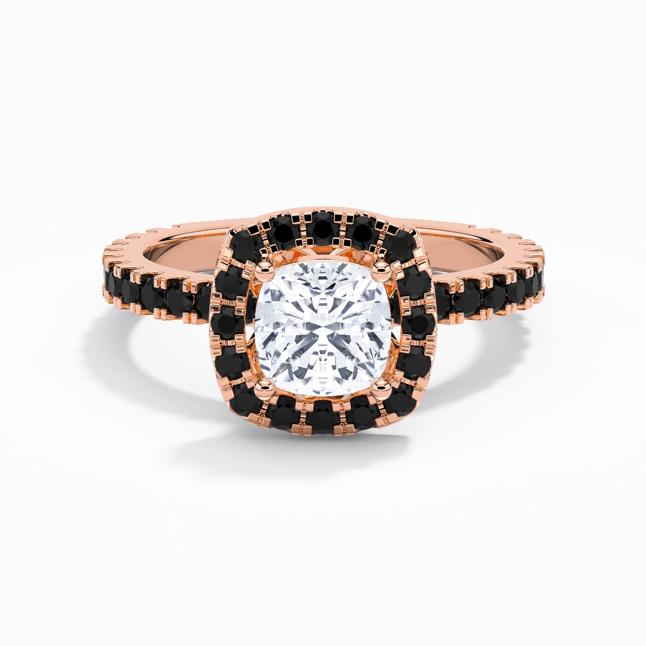 Delicado Cojín 1.50ct Circonio cúbico Anillo de Compromiso