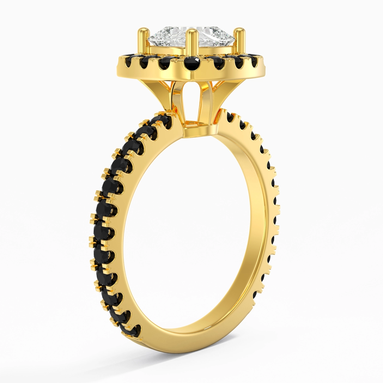 Délicat Coussin 1.50ct Zircon cubique Bague de fiançailles