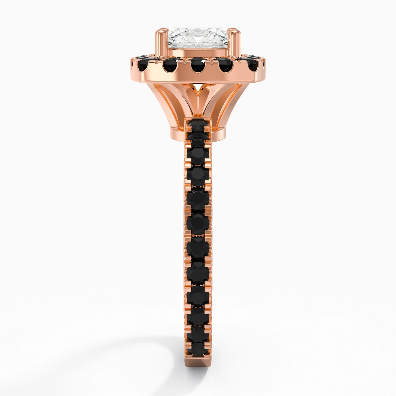 Delicado Cojín 1.50ct Circonio cúbico Anillo de Compromiso