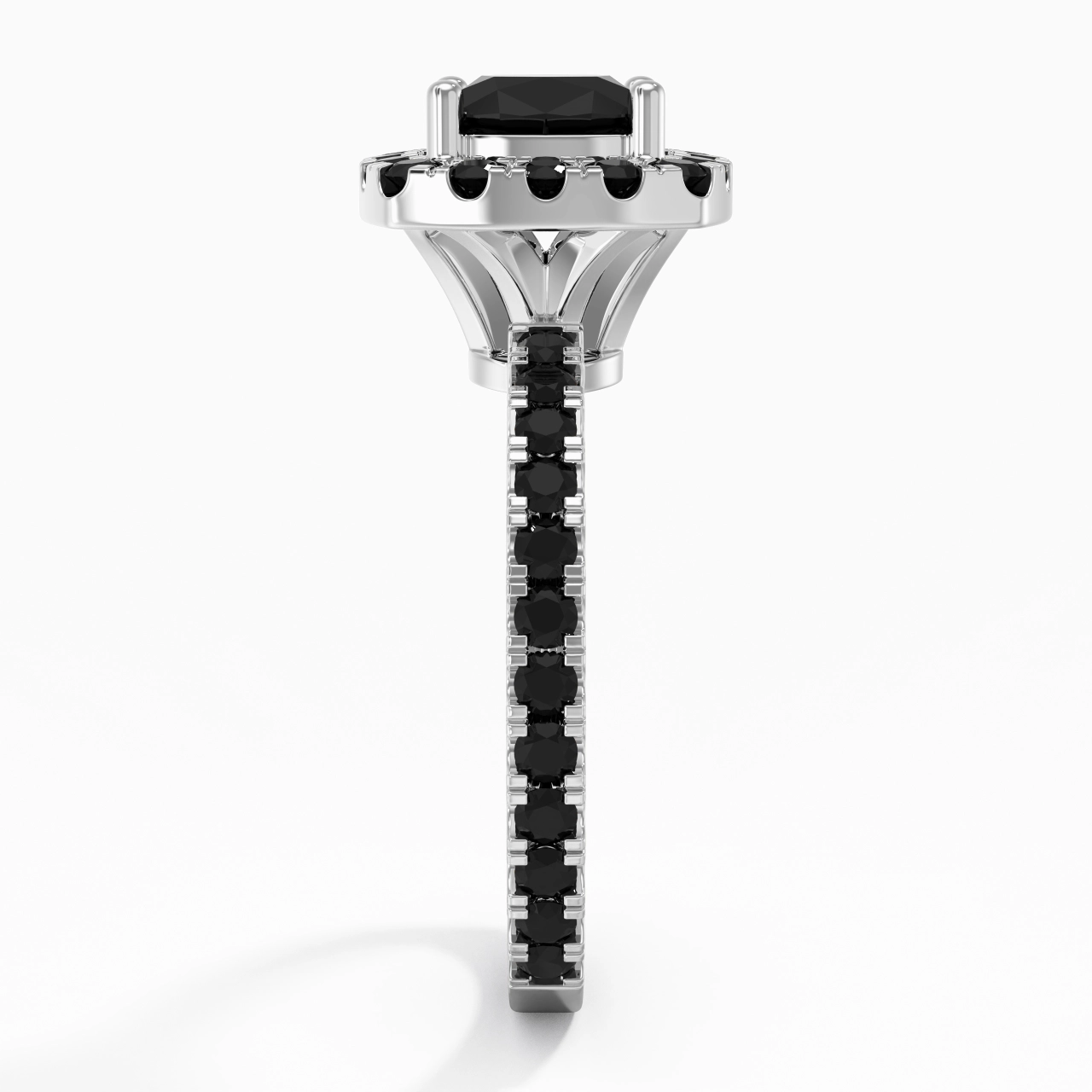 Delicado Cojín 1.50ct Circonio cúbico Anillo de Compromiso