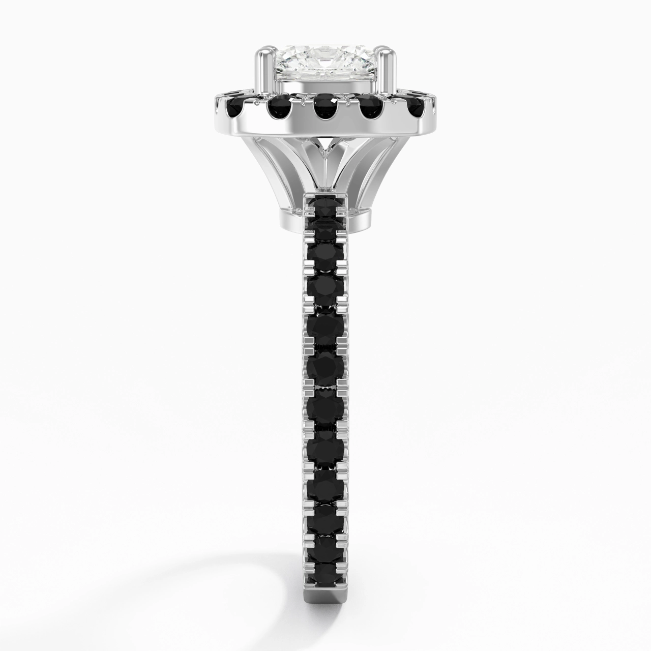 Delicado Cojín 1.50ct Circonio cúbico Anillo de Compromiso