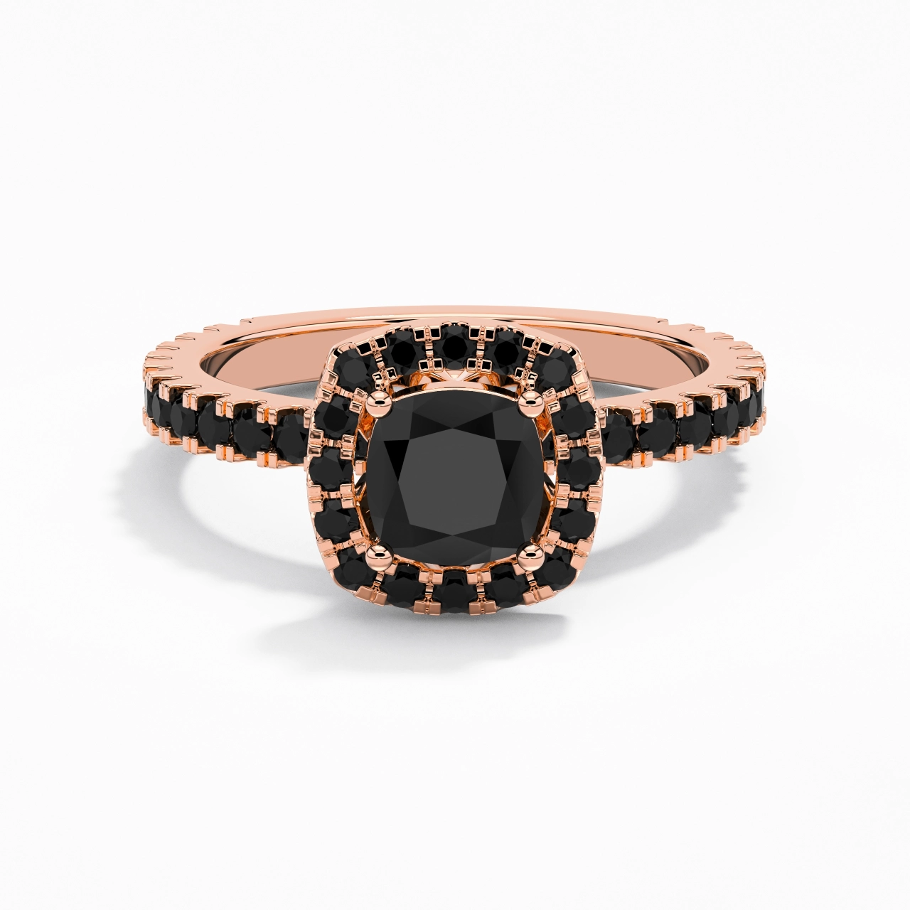 Delicado Cojín 1.00ct Circonio cúbico Anillo de Compromiso