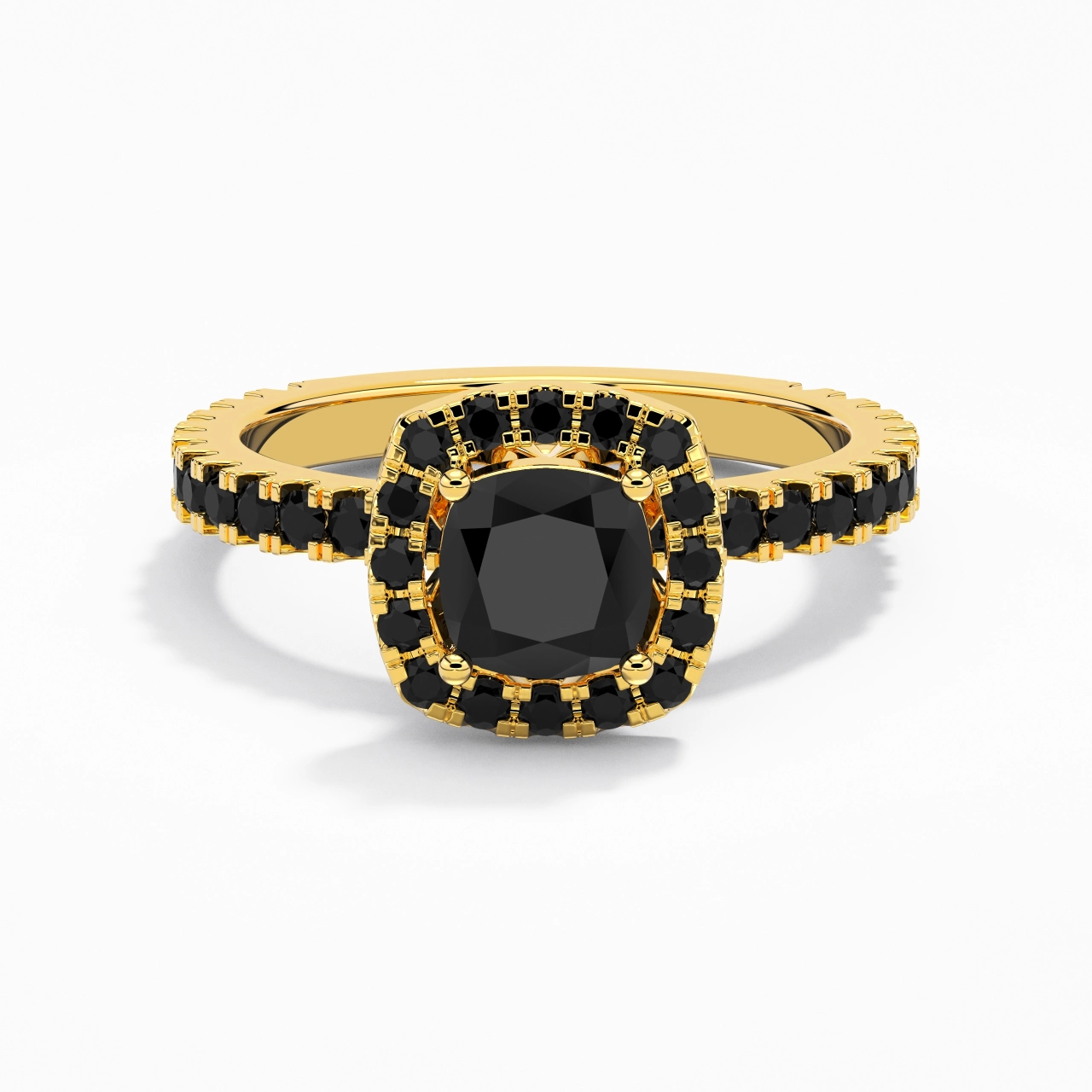 Délicat Coussin 1.00ct Zircon cubique Bague de fiançailles