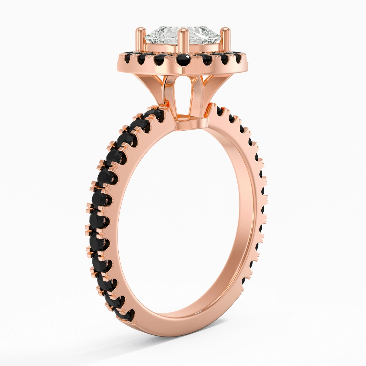 Délicat Coussin 1.00ct Zircon cubique Bague de fiançailles