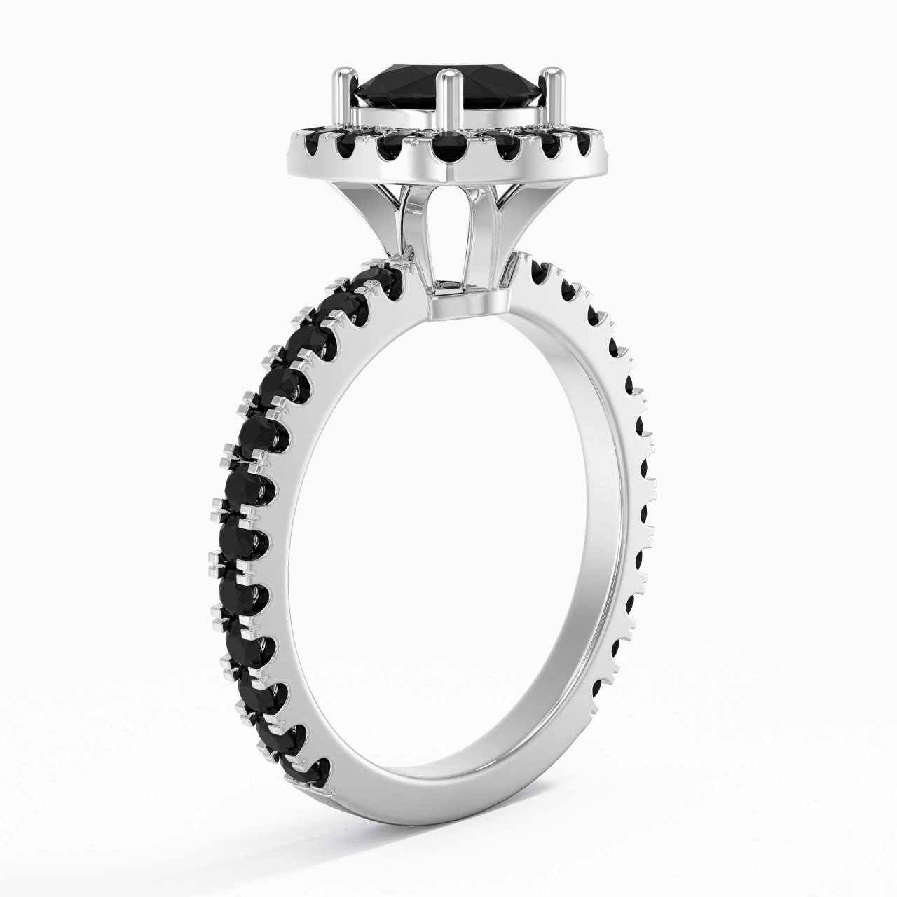 Délicat Coussin 1.00ct Zircon cubique Bague de fiançailles