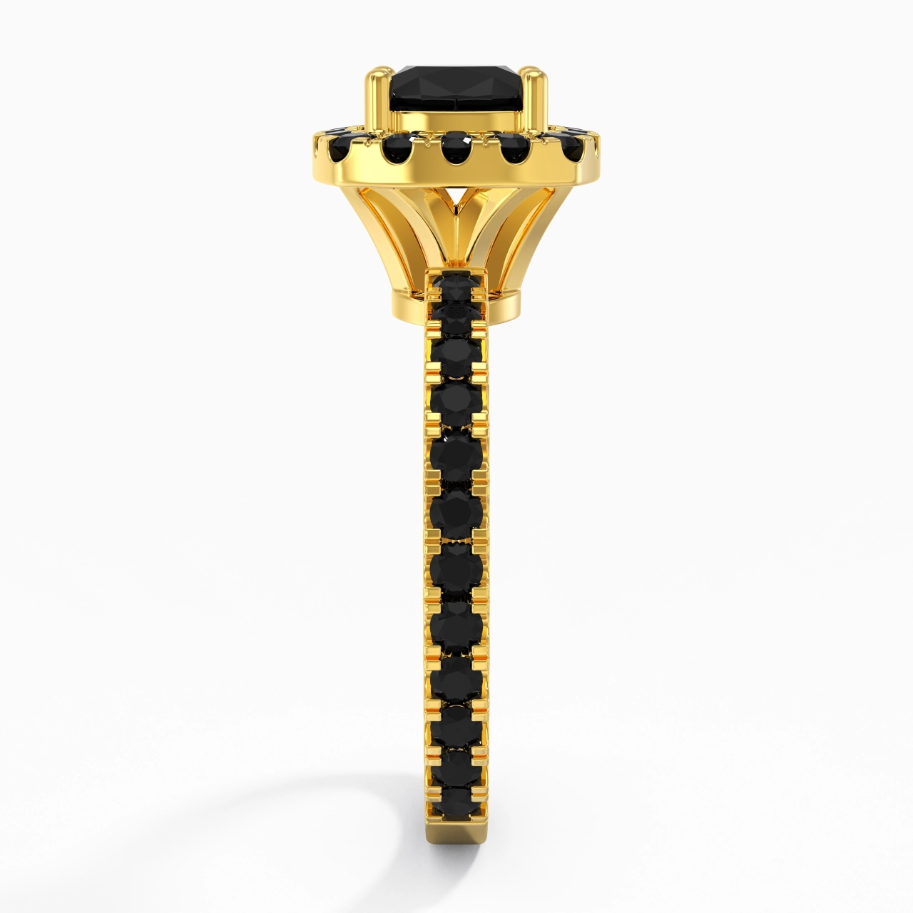 Délicat Coussin 1.00ct Zircon cubique Bague de fiançailles