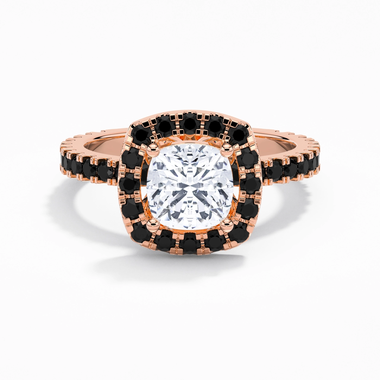 Delicado Cojín 2.00ct Circonio cúbico Anillo de Compromiso