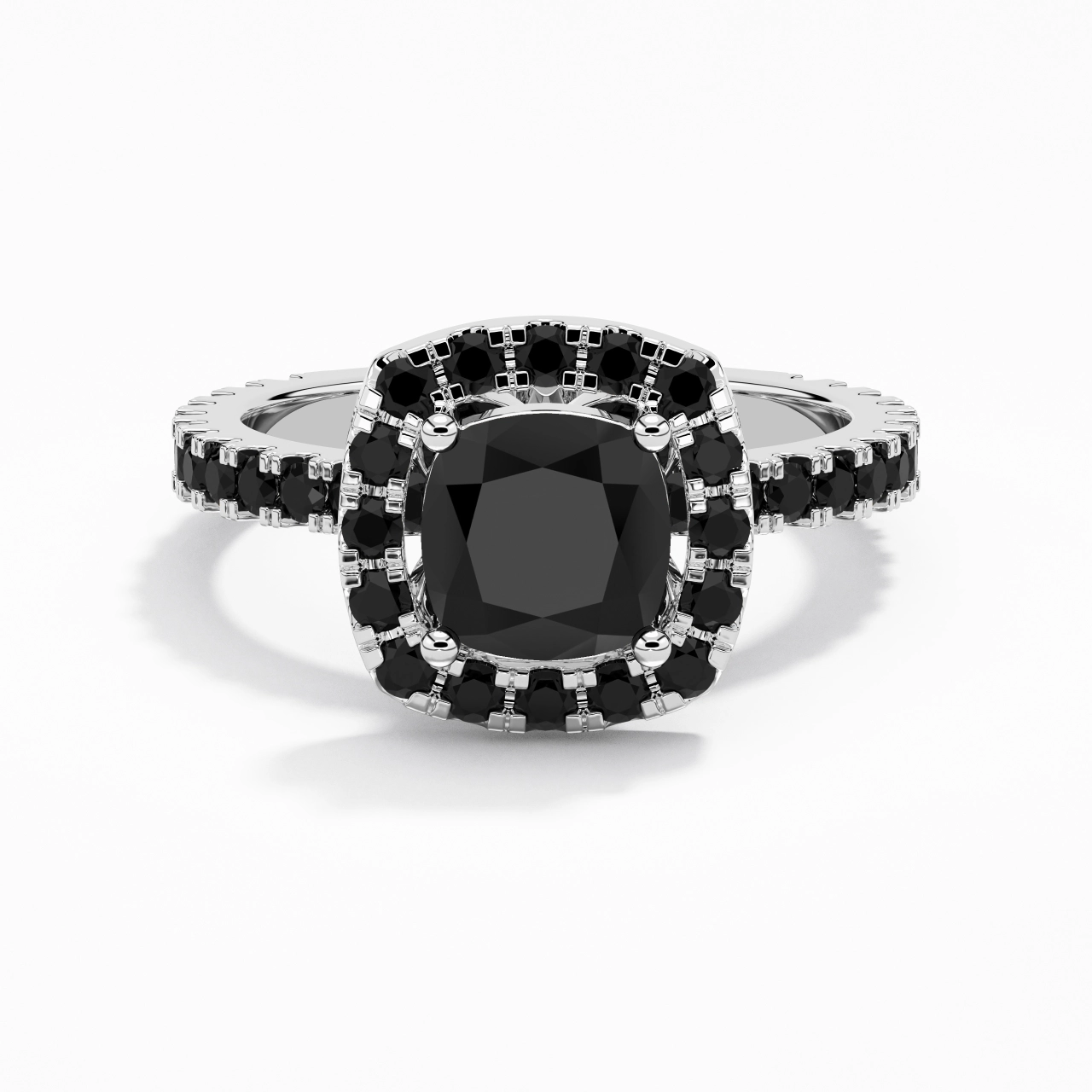 Delicado Cojín 2.00ct Circonio cúbico Anillo de Compromiso