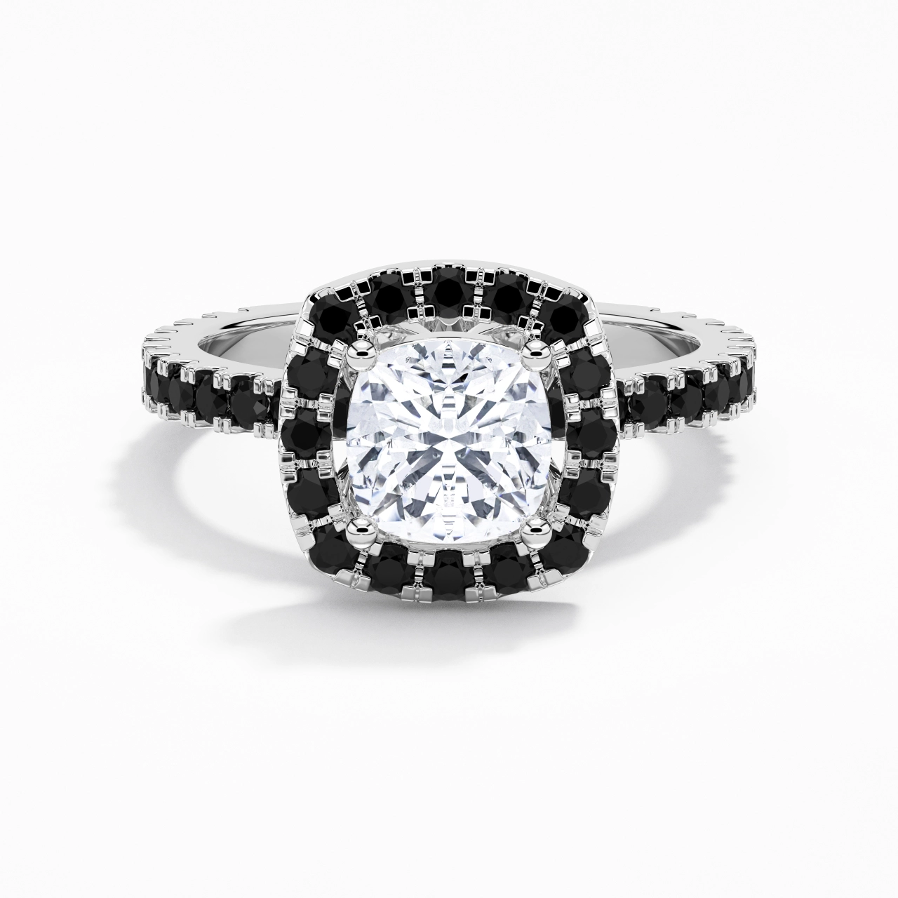 Delicado Cojín 2.00ct Circonio cúbico Anillo de Compromiso