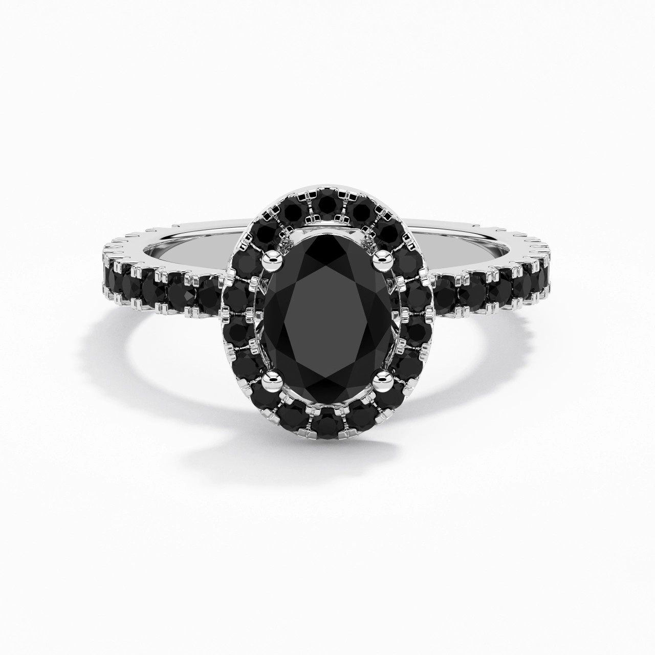 Delicado Ovalado 1.50ct Circonio cúbico Anillo de Compromiso