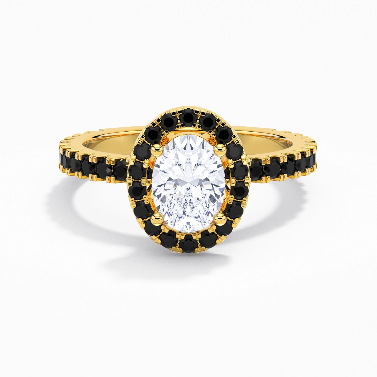 Délicat Ovale 1.50ct Zircon cubique Bague de fiançailles