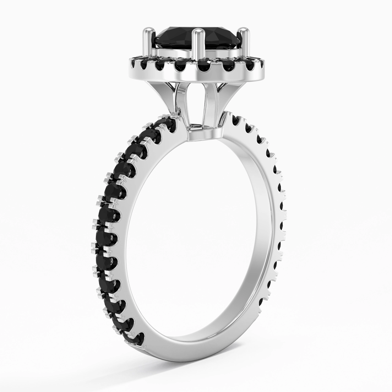 Delicado Ovalado 1.50ct Circonio cúbico Anillo de Compromiso