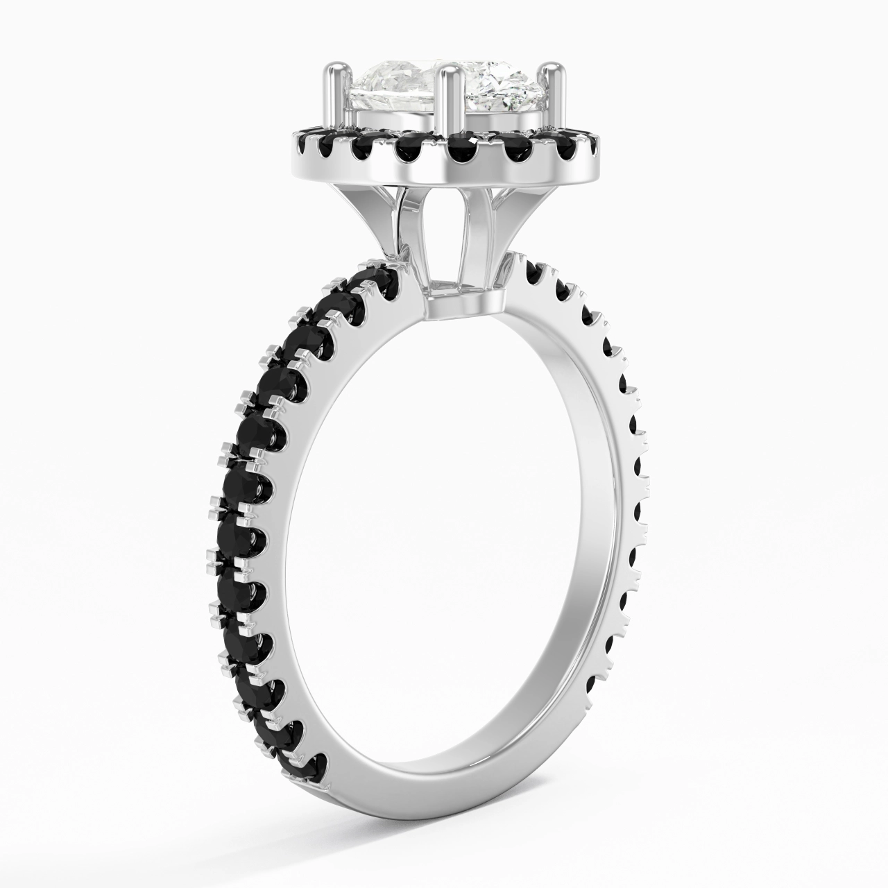 Delicado Ovalado 1.50ct Circonio cúbico Anillo de Compromiso