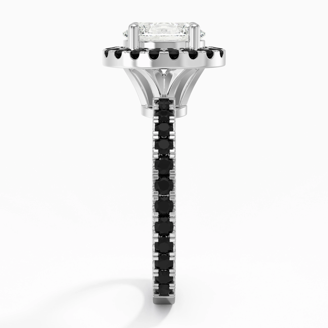 Delicado Ovalado 1.50ct Circonio cúbico Anillo de Compromiso