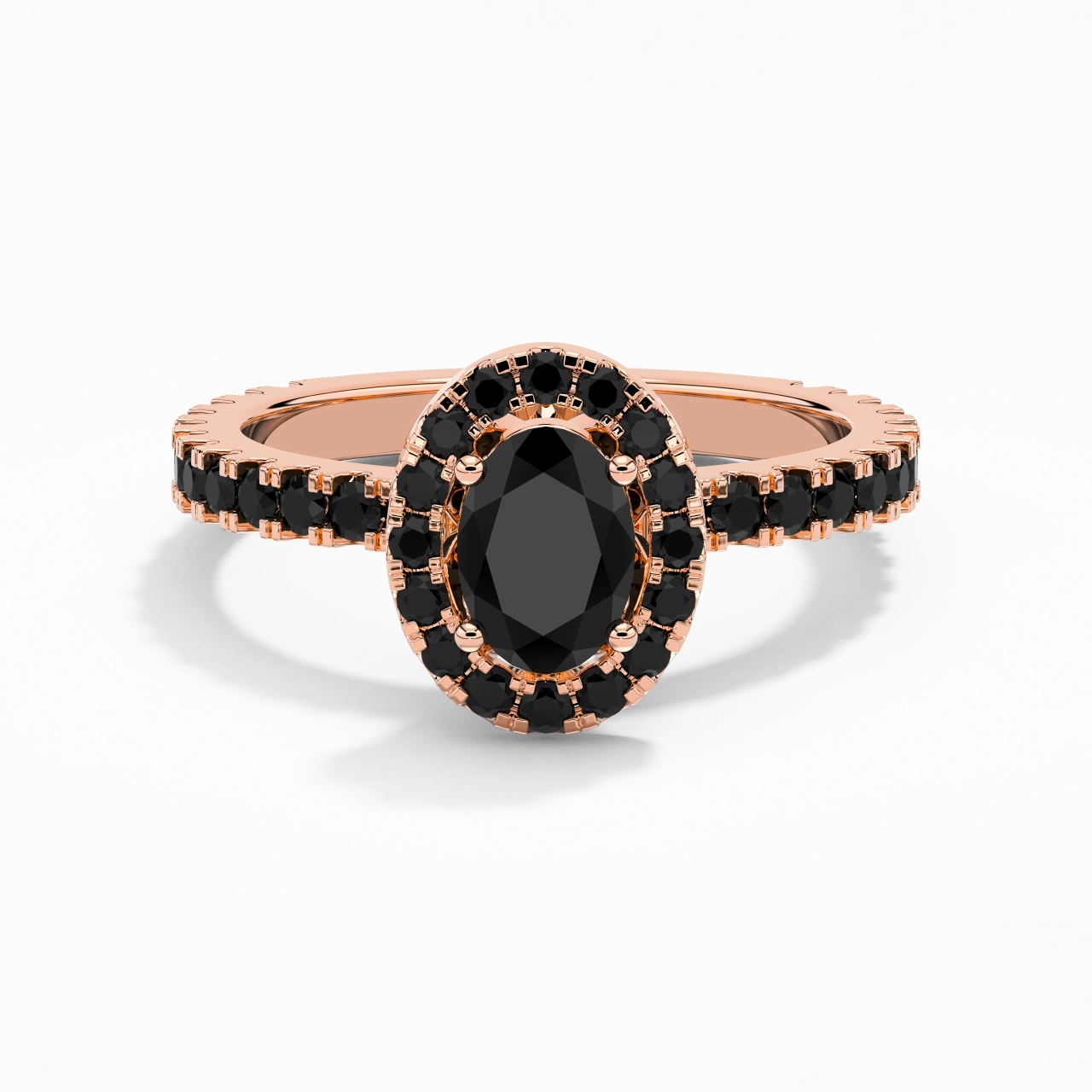 Delicado Ovalado 1.00ct Circonio cúbico Anillo de Compromiso