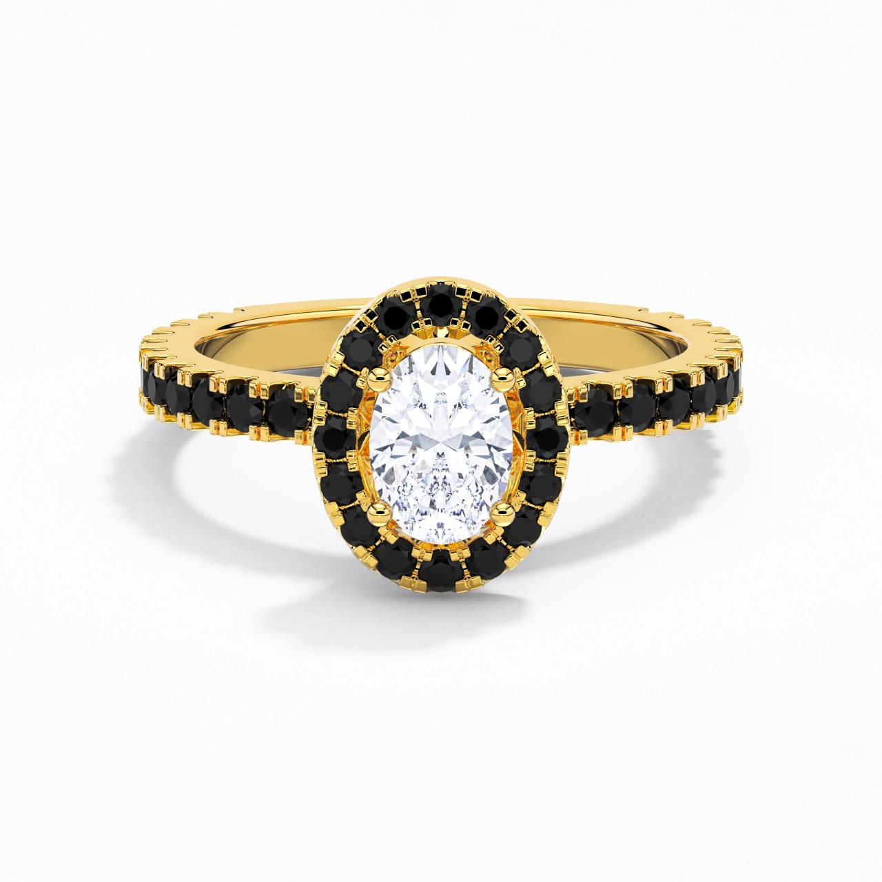 Delicado Ovalado 1.00ct Circonio cúbico Anillo de Compromiso