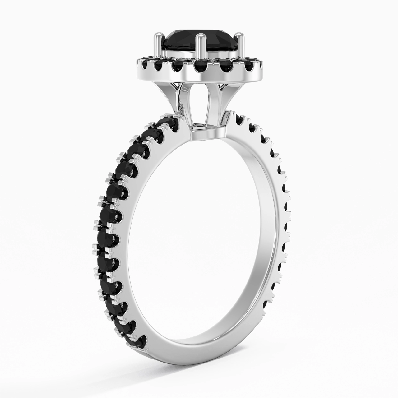 Delicado Ovalado 1.00ct Circonio cúbico Anillo de Compromiso