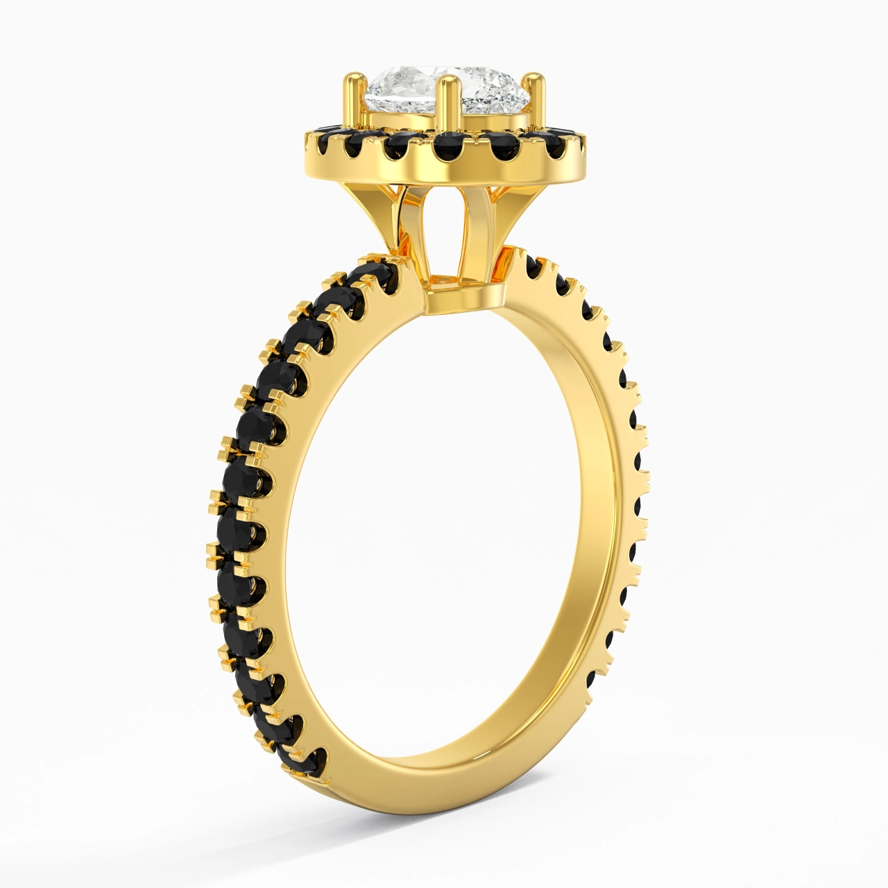 Delicado Ovalado 1.00ct Circonio cúbico Anillo de Compromiso