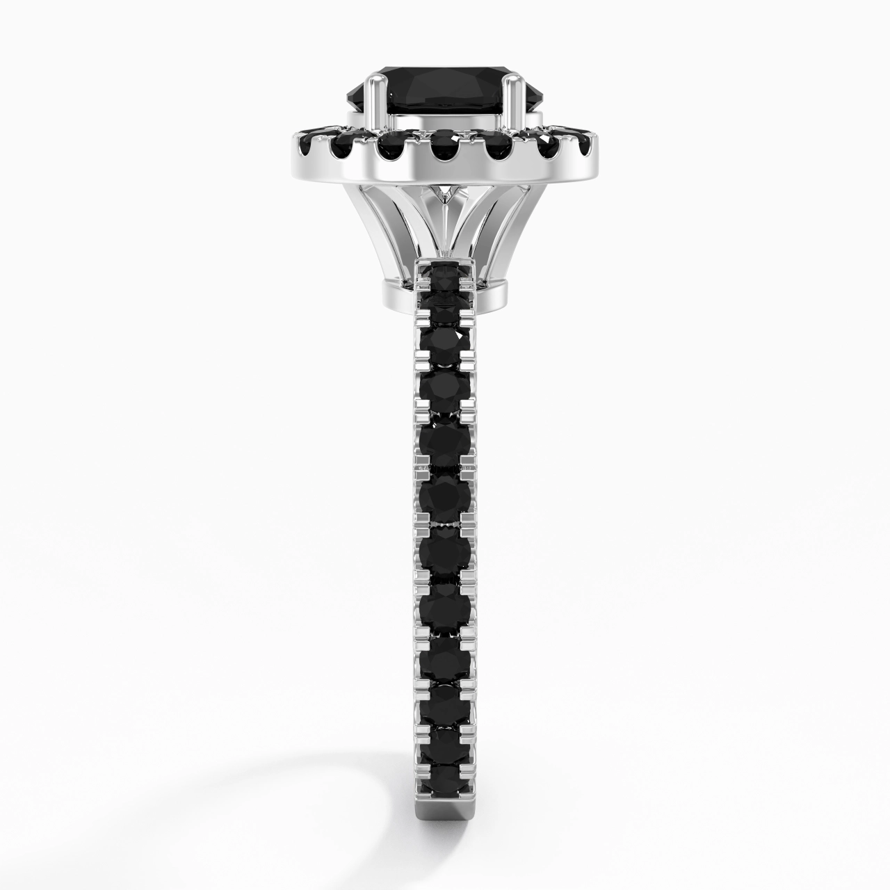 Delicado Ovalado 1.00ct Circonio cúbico Anillo de Compromiso