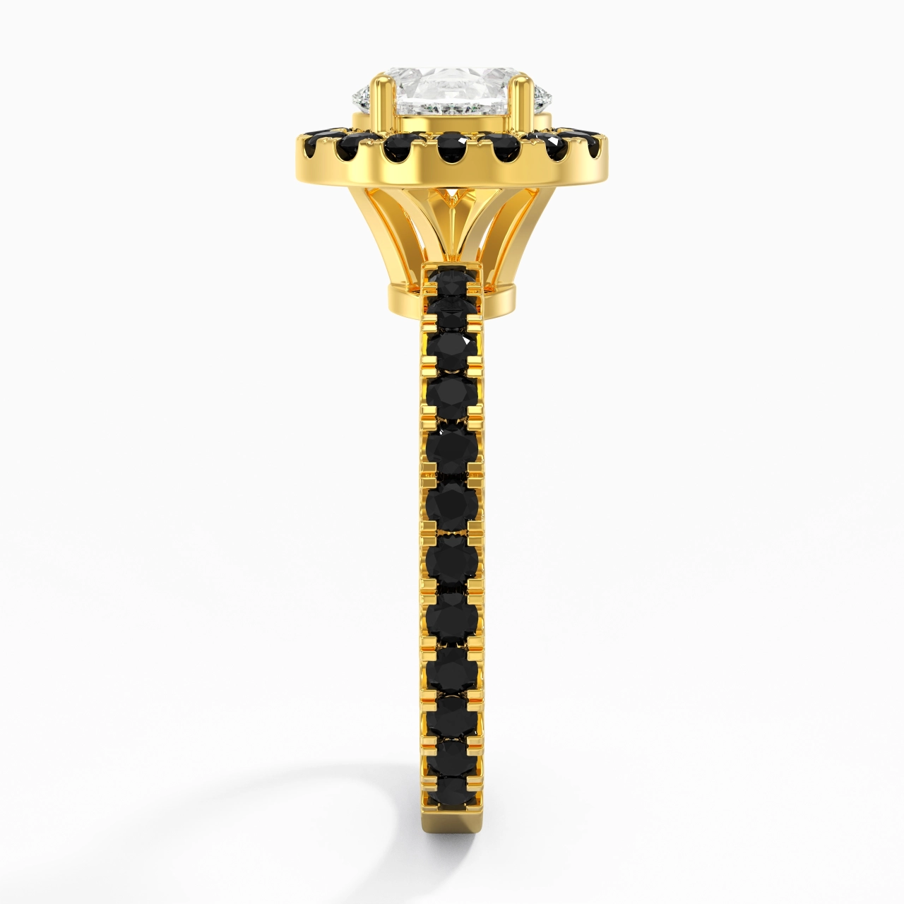 Delicado Ovalado 1.00ct Circonio cúbico Anillo de Compromiso