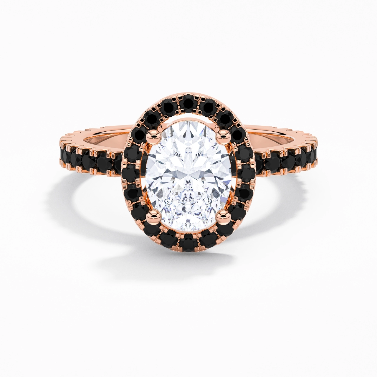 Delicado Ovalado 2.00ct Circonio cúbico Anillo de Compromiso