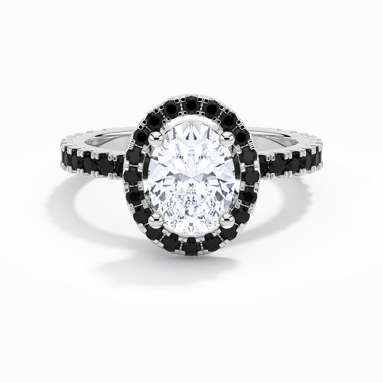 Délicat Ovale 2.00ct Zircon cubique Bague de fiançailles