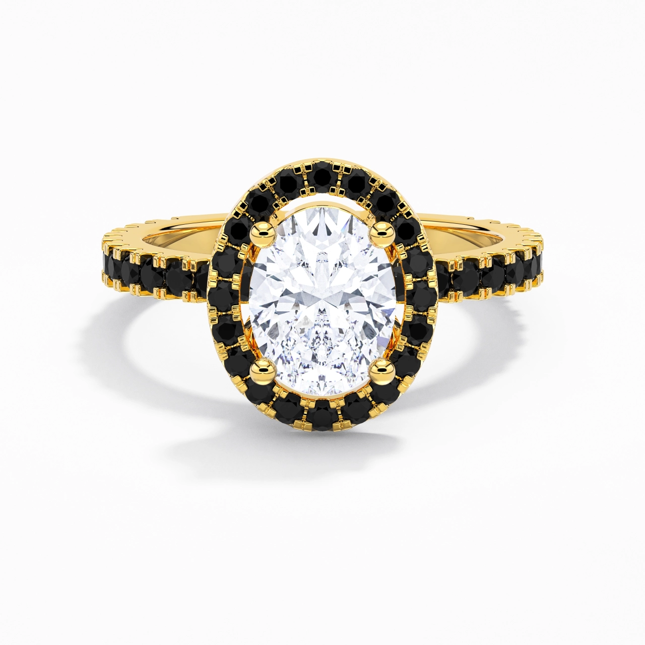 Delicado Ovalado 2.00ct Circonio cúbico Anillo de Compromiso