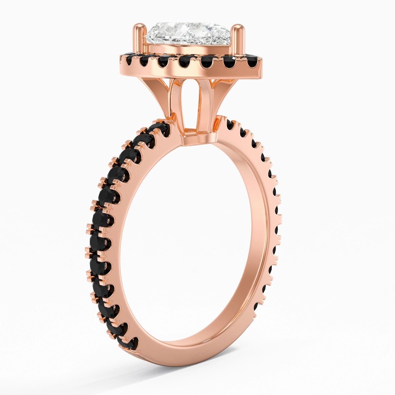 Delicado Pera 1.50ct Circonio cúbico Anillo de Compromiso