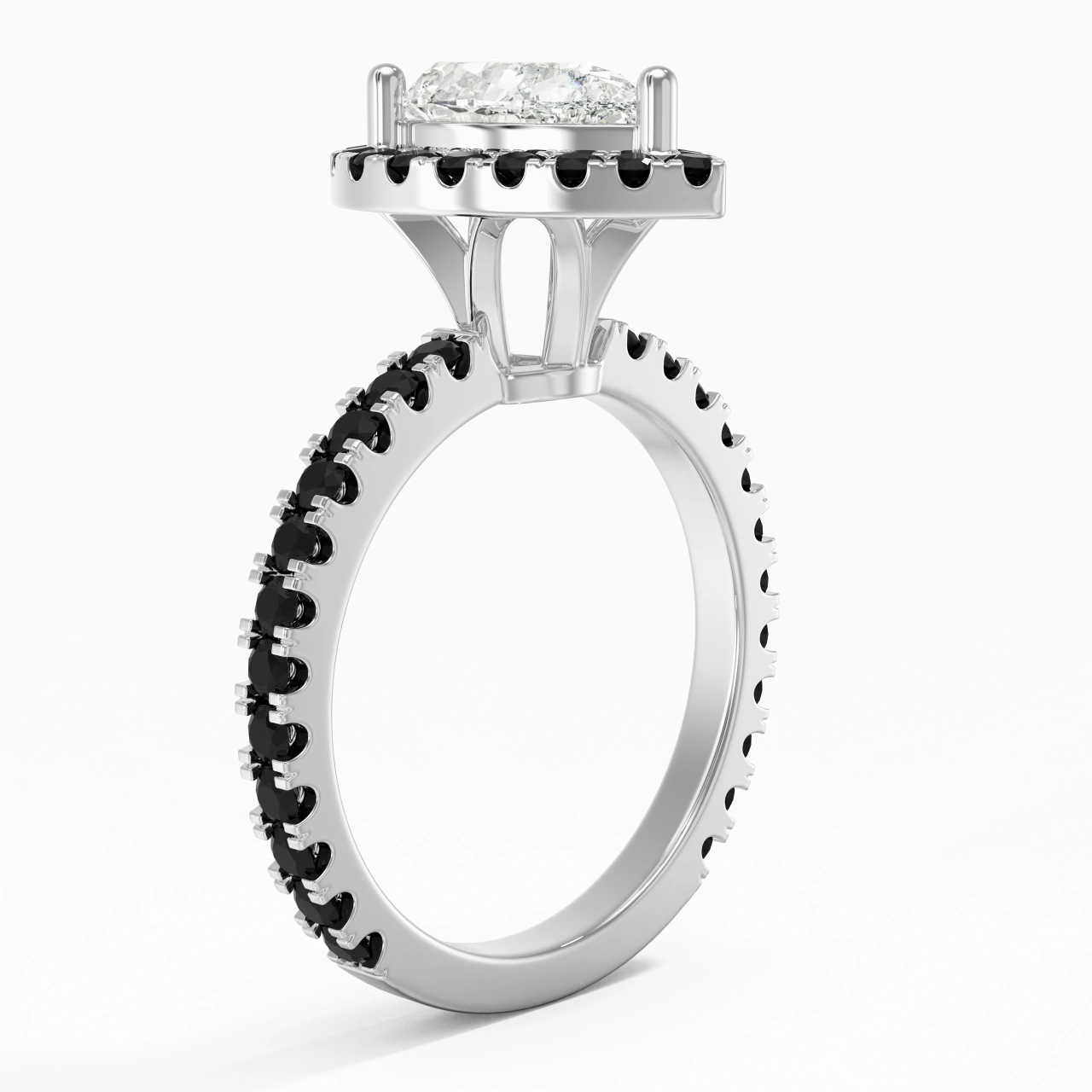 Delicado Pera 1.50ct Circonio cúbico Anillo de Compromiso