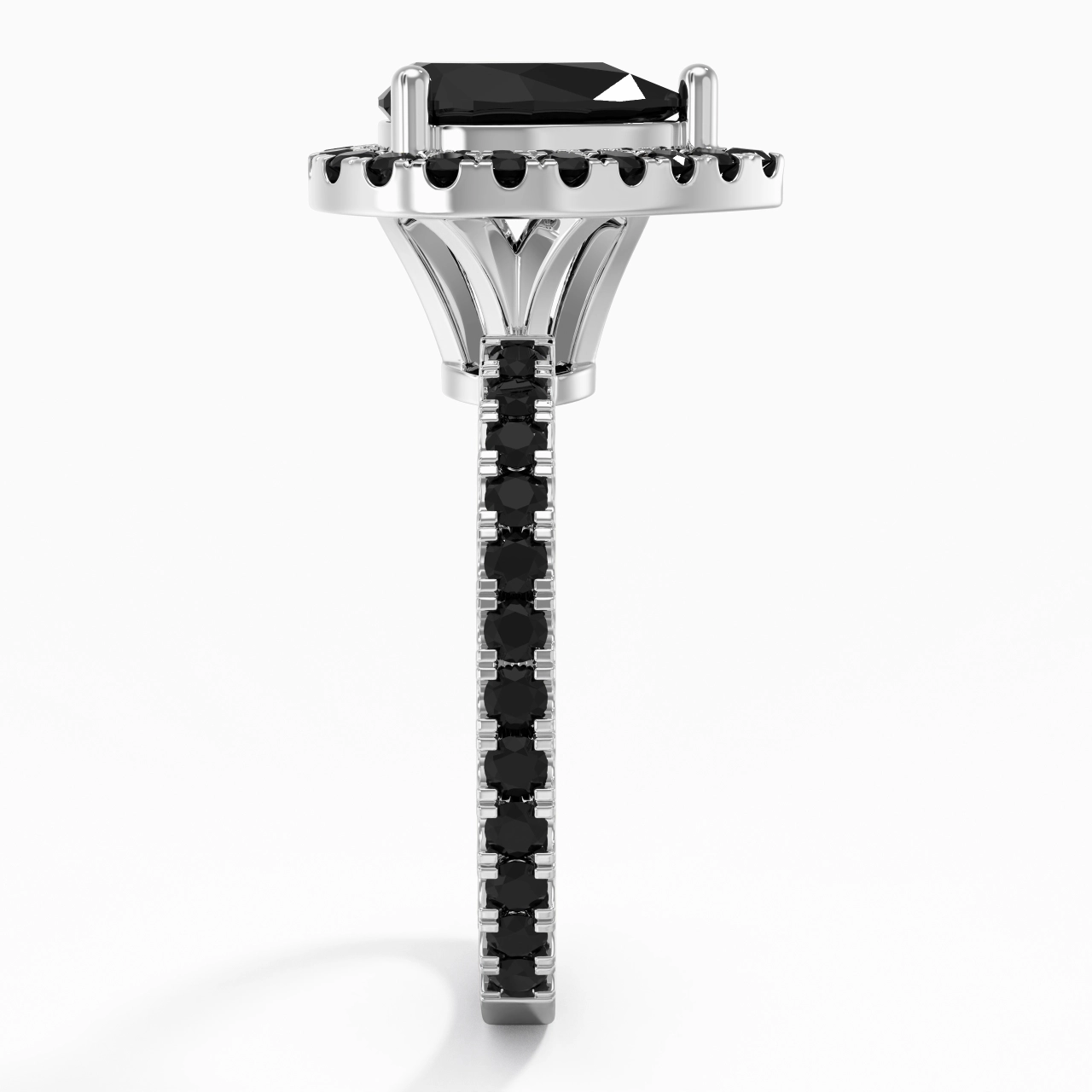 Delicado Pera 1.50ct Circonio cúbico Anillo de Compromiso