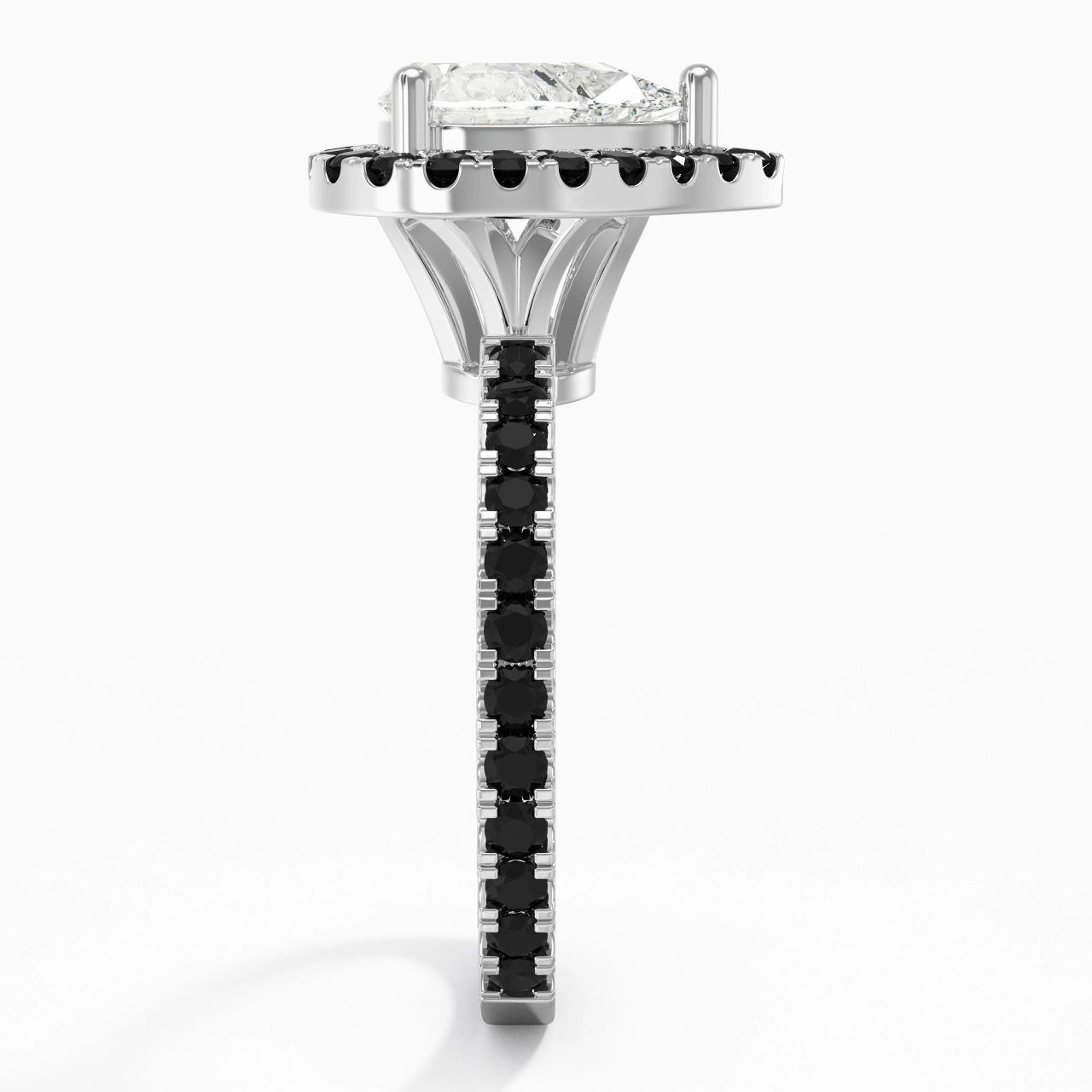 Delicado Pera 1.50ct Circonio cúbico Anillo de Compromiso