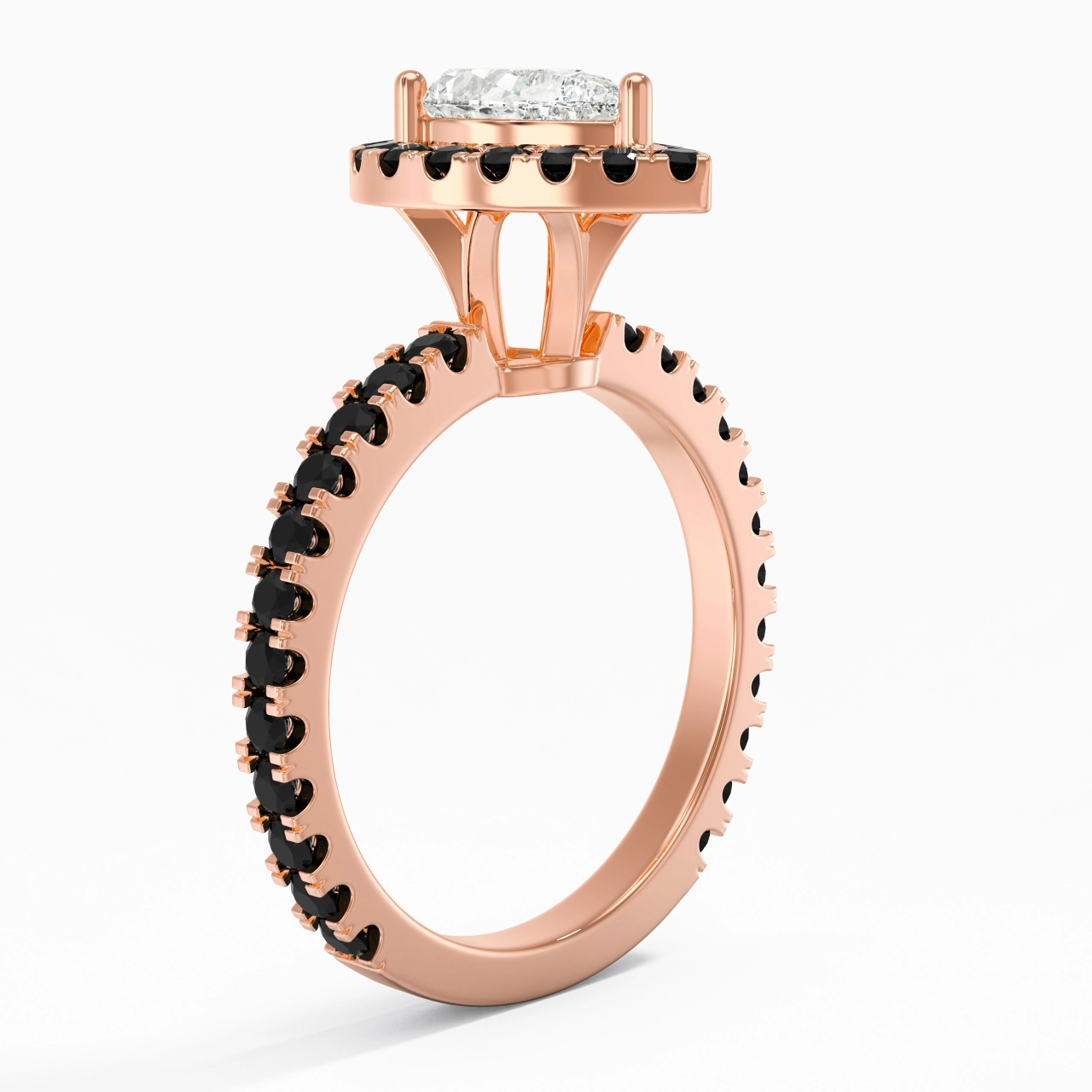 Delicado Pera 1.00ct Circonio cúbico Anillo de Compromiso