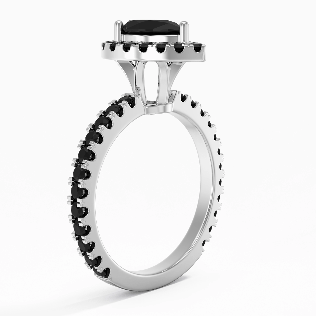 Delicado Pera 1.00ct Circonio cúbico Anillo de Compromiso