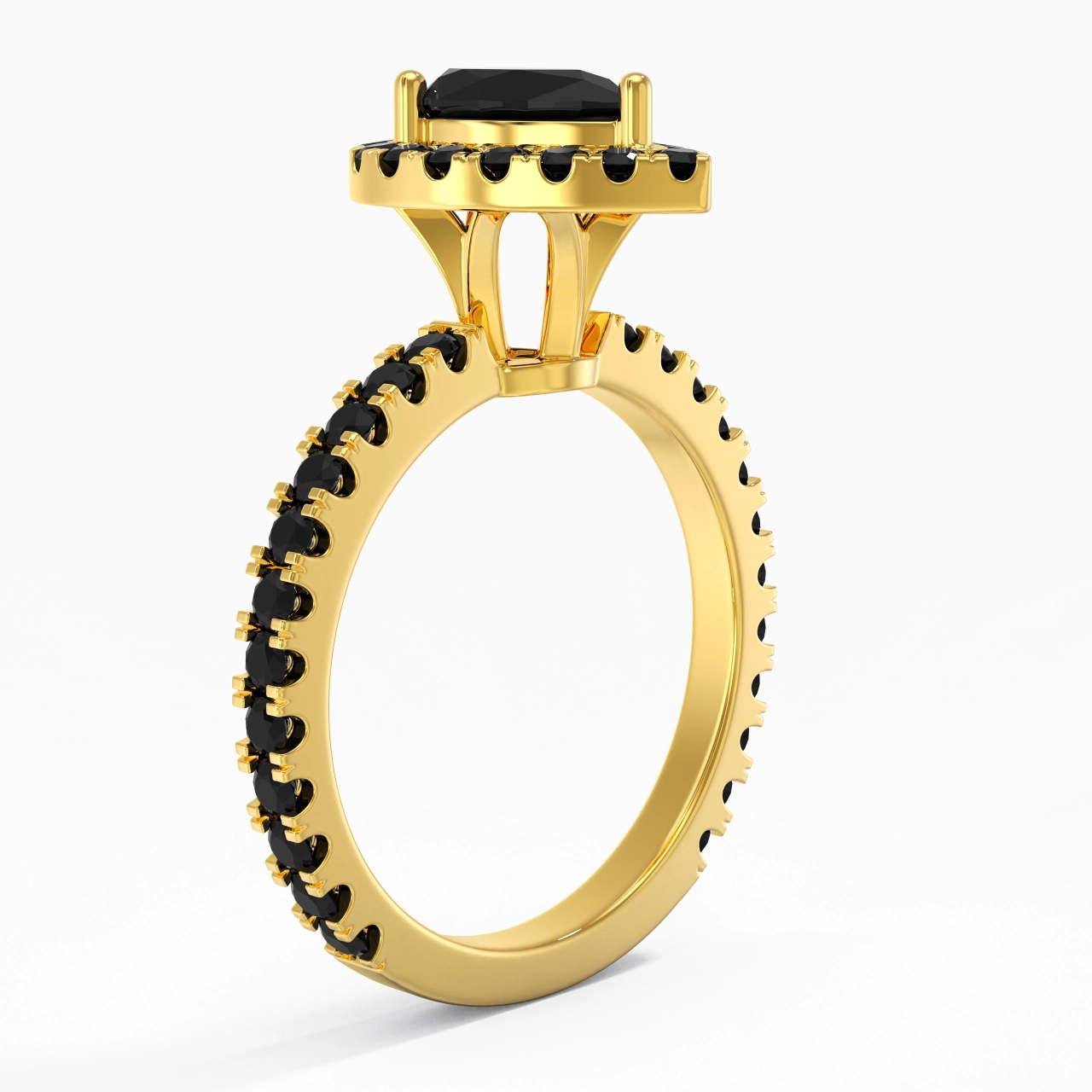 Délicat Poire 1.00ct Zircon cubique Bague de fiançailles