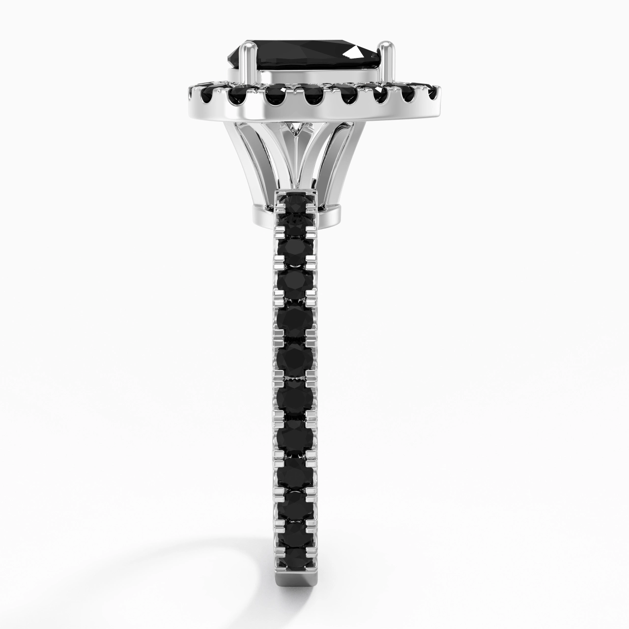 Delicado Pera 1.00ct Circonio cúbico Anillo de Compromiso