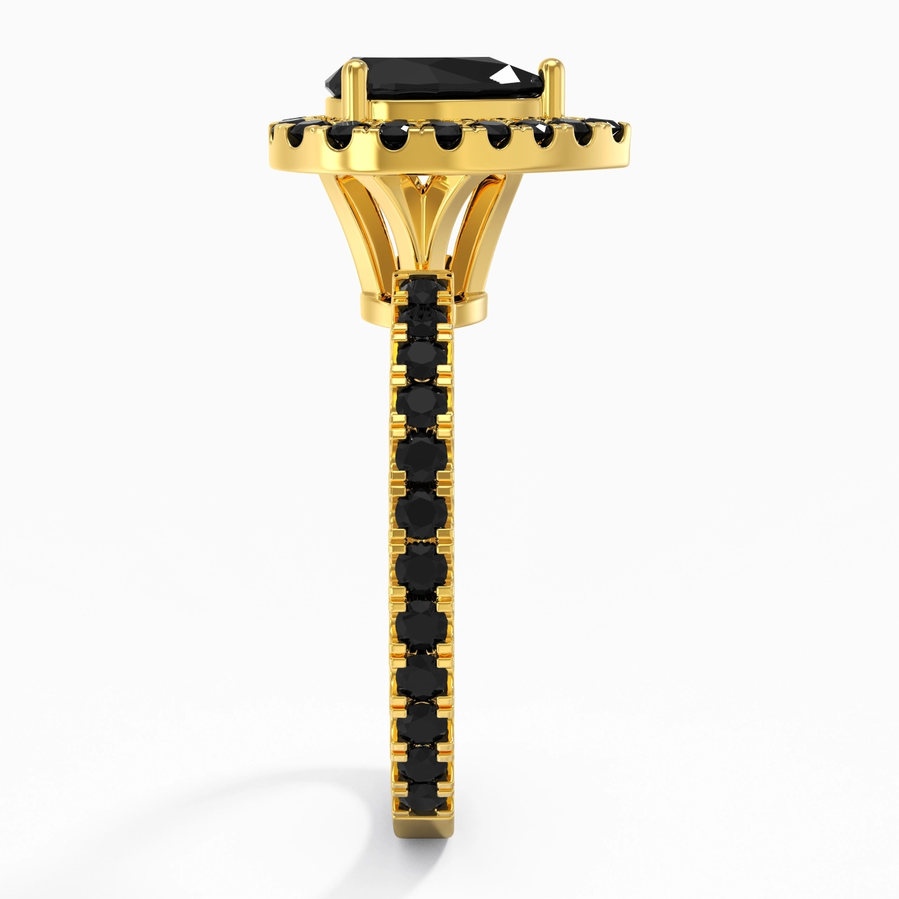 Délicat Poire 1.00ct Zircon cubique Bague de fiançailles