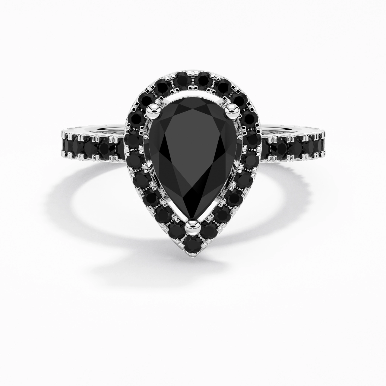 Delicado Pera 2.00ct Circonio cúbico Anillo de Compromiso