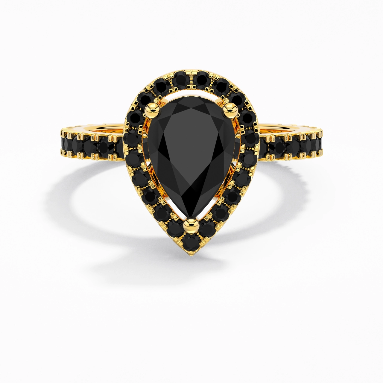 Delicado Pera 2.00ct Circonio cúbico Anillo de Compromiso