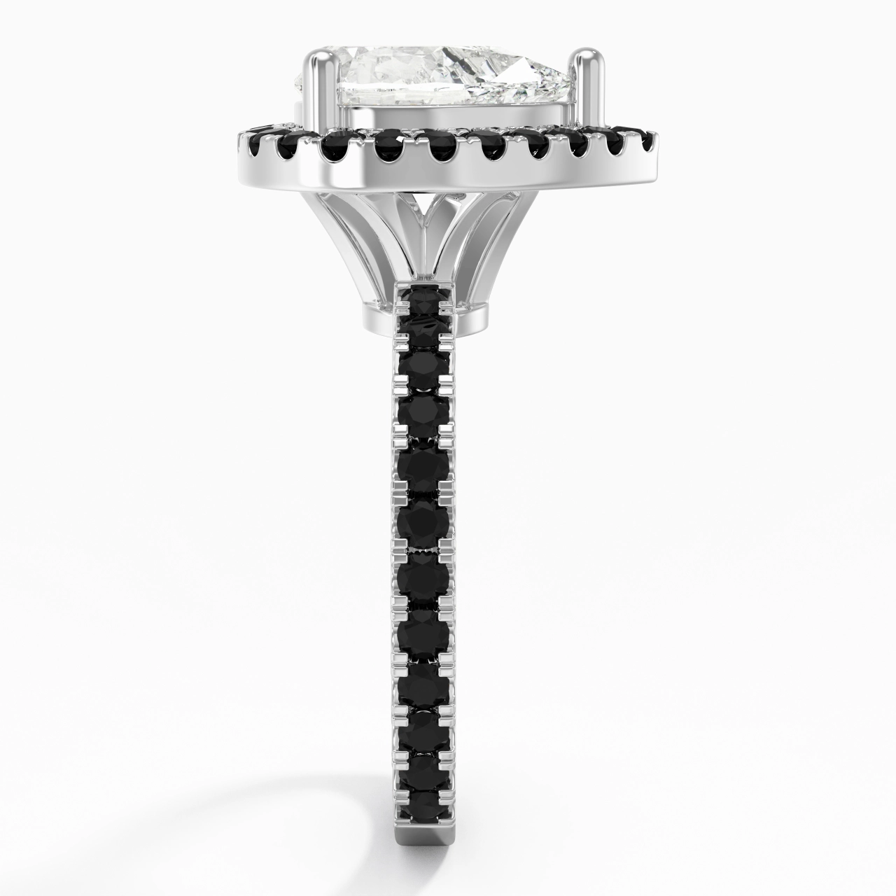 Delicado Pera 2.00ct Circonio cúbico Anillo de Compromiso