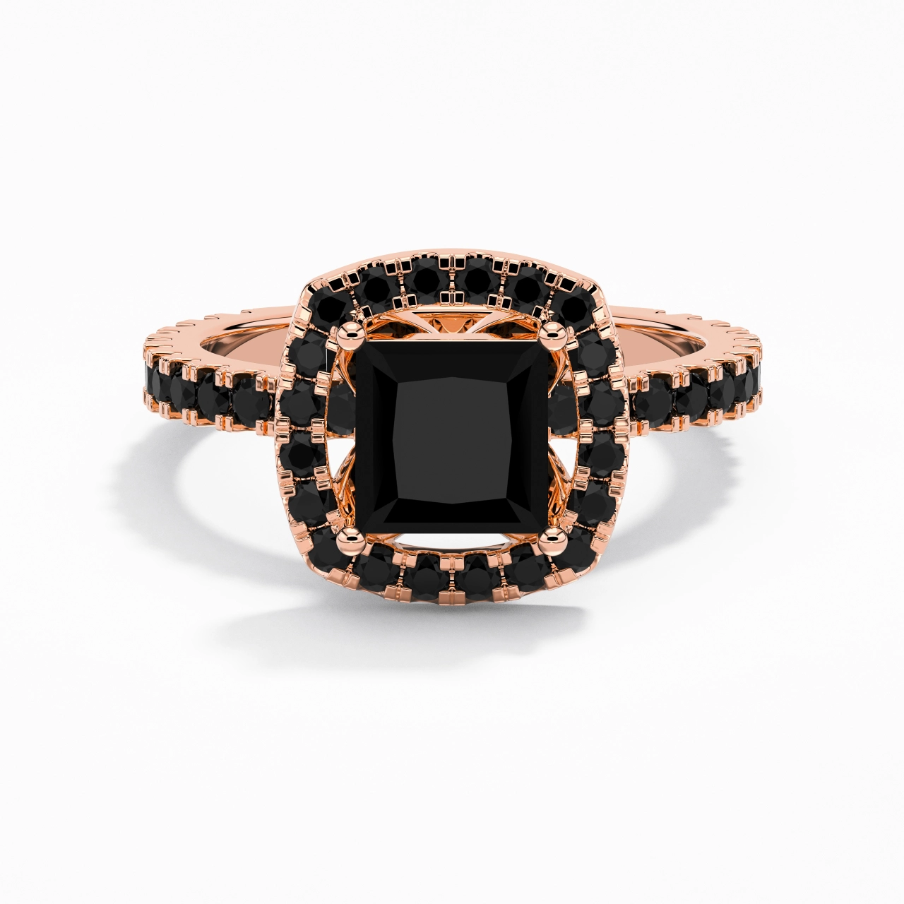 Delicado Princesa 1.50ct Circonio cúbico Anillo de Compromiso