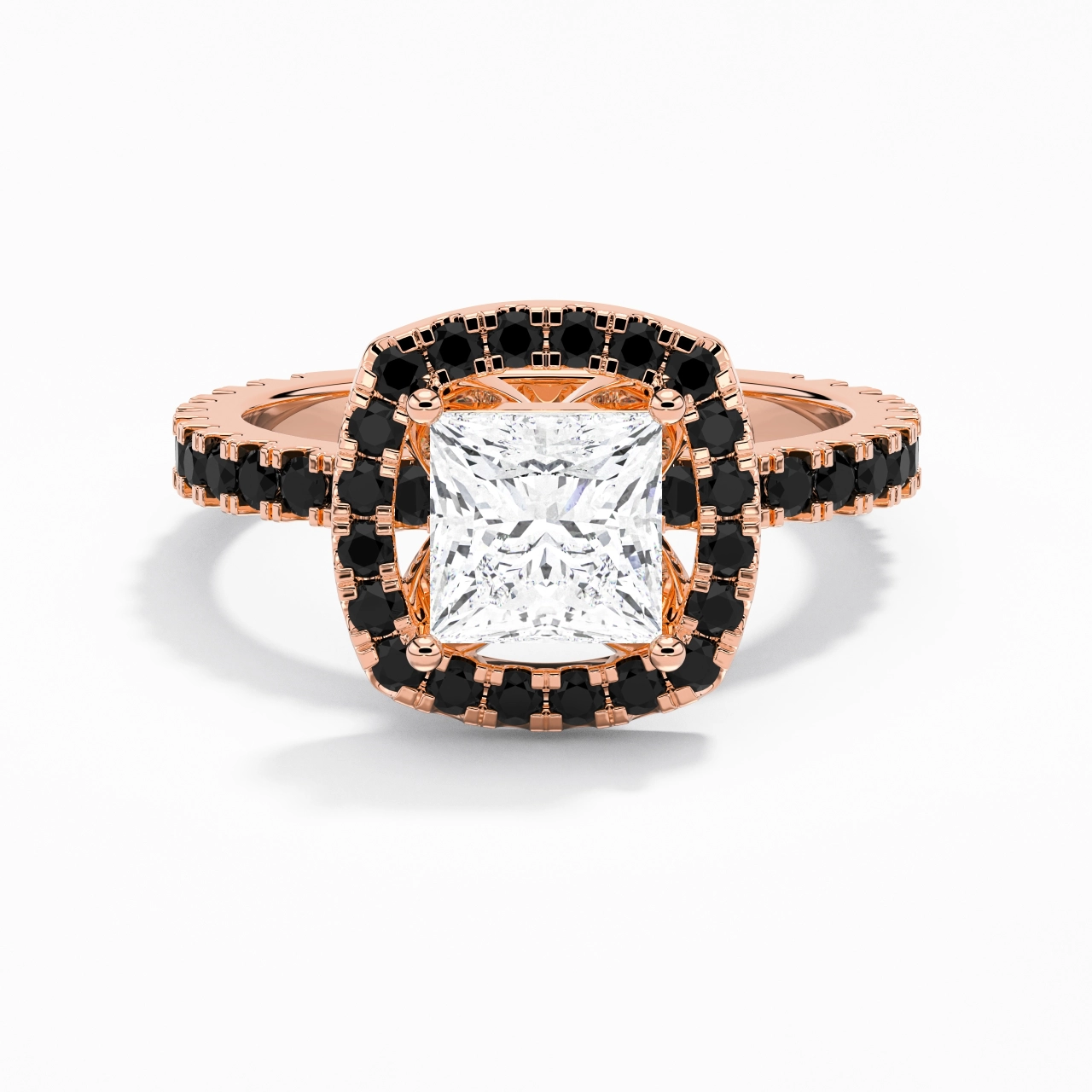 Delicado Princesa 1.50ct Circonio cúbico Anillo de Compromiso