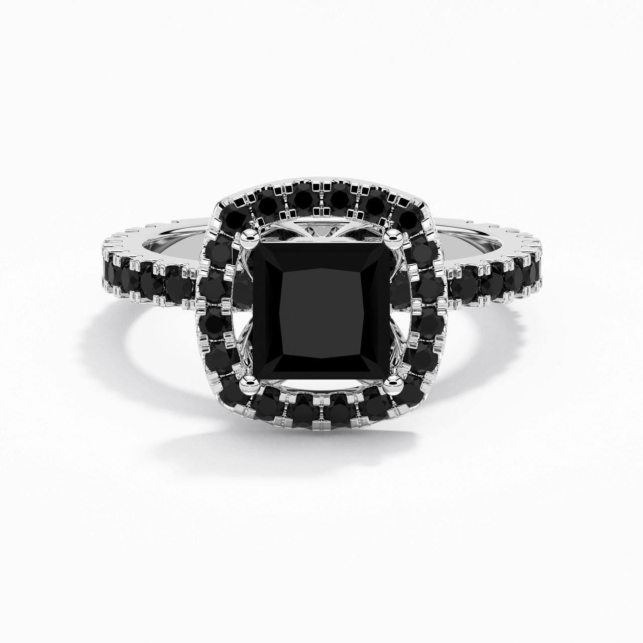 Délicat Princesse 1.50ct Zircon cubique Bague de fiançailles