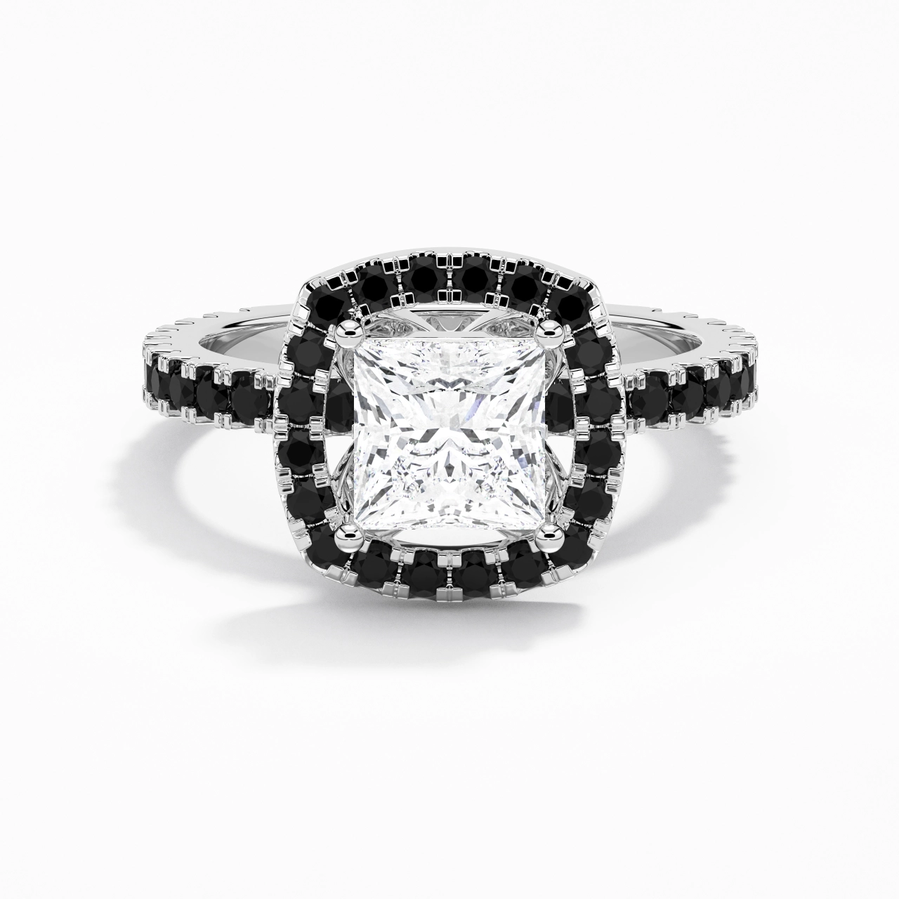 Délicat Princesse 1.50ct Zircon cubique Bague de fiançailles