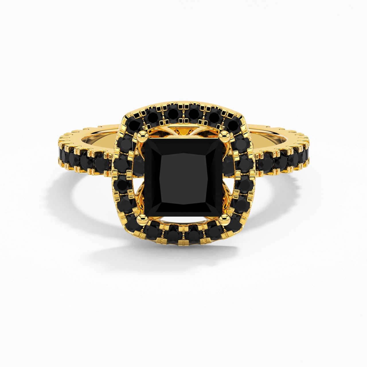 Delicado Princesa 1.50ct Circonio cúbico Anillo de Compromiso