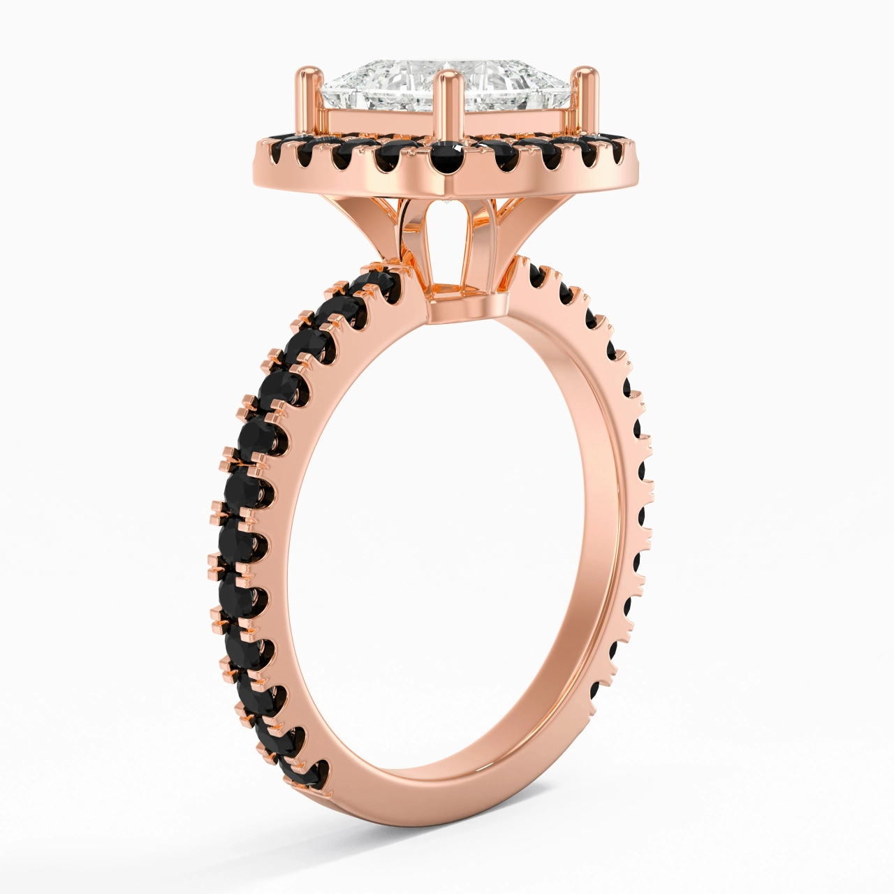 Delicado Princesa 1.50ct Circonio cúbico Anillo de Compromiso