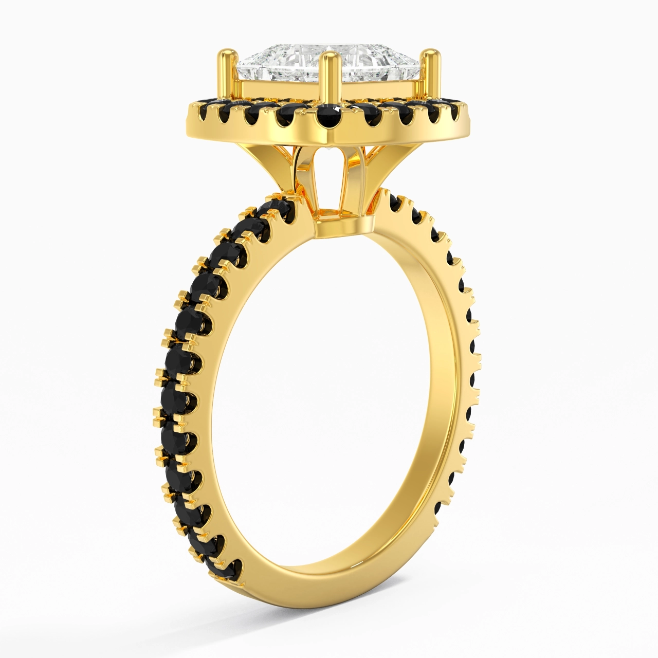 Delicado Princesa 1.50ct Circonio cúbico Anillo de Compromiso