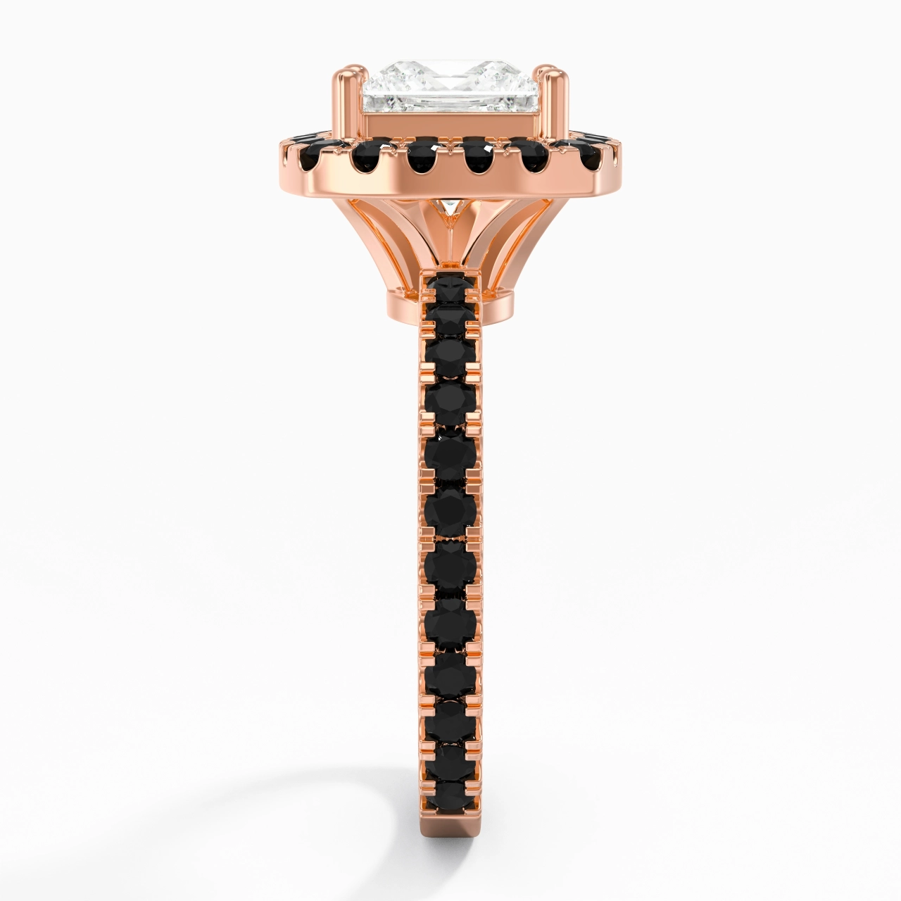 Delicado Princesa 1.50ct Circonio cúbico Anillo de Compromiso