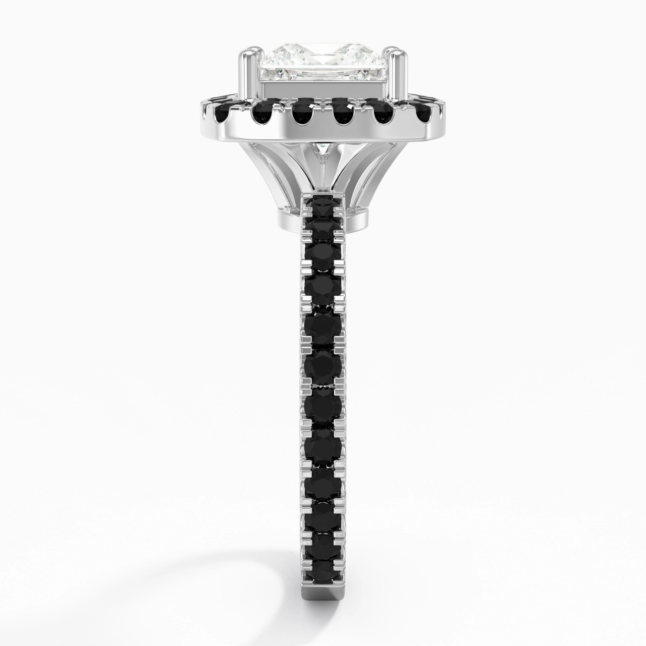 Délicat Princesse 1.50ct Zircon cubique Bague de fiançailles