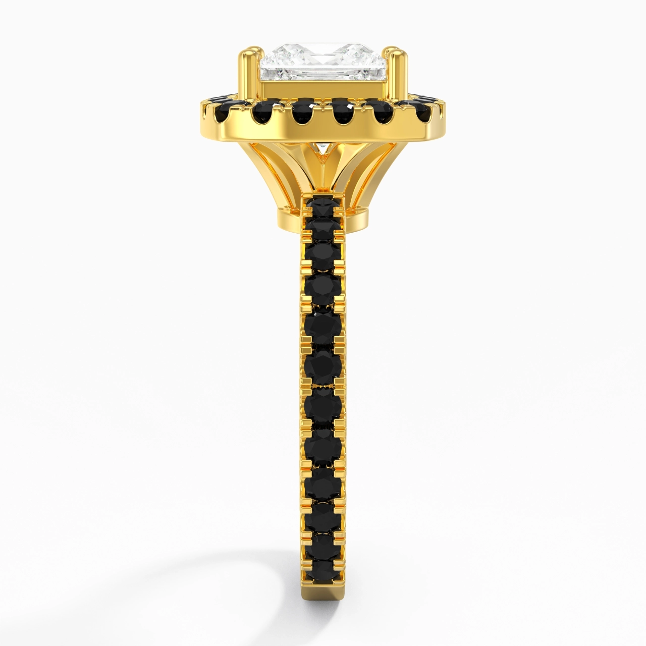 Delicado Princesa 1.50ct Circonio cúbico Anillo de Compromiso